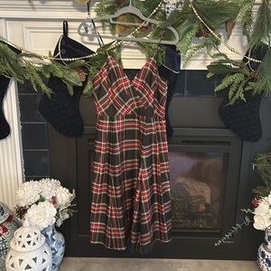 Beautiful, Festive Silk Plaid  Dress-Rare